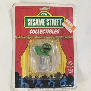 VTG NEW Oscar The Grouch Sesame Street Tara Toys Muppets‎ Vintage 1985 Cymbals